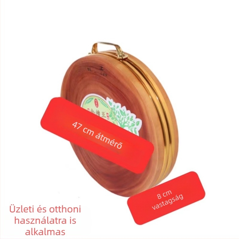 Kör alakú tömörfa vágódeszka, penészálló, kétoldalas, háztartási konyhai használatra