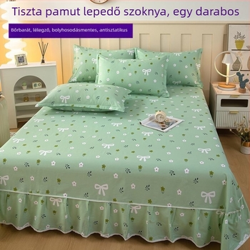 100% pamut ágyszoknya csipkés széle, csúszásmentes, minden évszakra, anyai-baba minőség