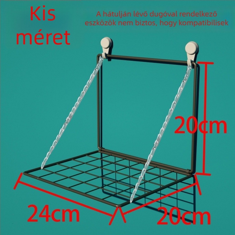 Fali projektor konzol fúrás nélkül, állítható polccal, hálószobai projektorhoz