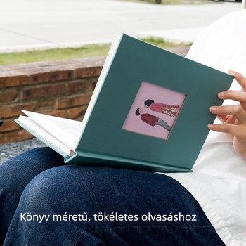 5 hüvelykes széles formátumú azonnali fotóalbum kártyatartó rekeszekkel és betétoldalakkal, írható, esküvői vendégkönyv és családi fotóalbum számára