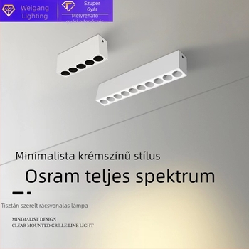 Felszínre szerelt LED spotlámpa – lineáris falikar a nappaliba
