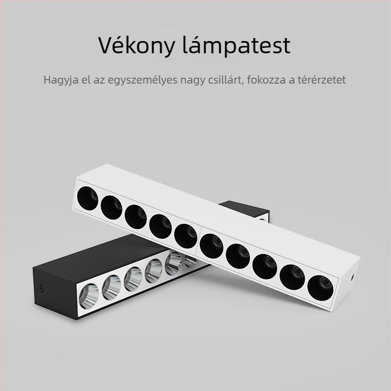 Felszínre szerelt LED spotlámpa – lineáris falikar a nappaliba