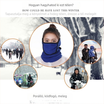 Koreai stílusú őszi–téli szélvédett arcmaszk fülvédővel, pároknak, szabadtéri kerékpározáshoz, meleg