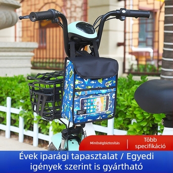 Elülső kerékpár tároló táska vízálló érintőképernyős zsebbel, nagy kapacitás, állítható rögzítés