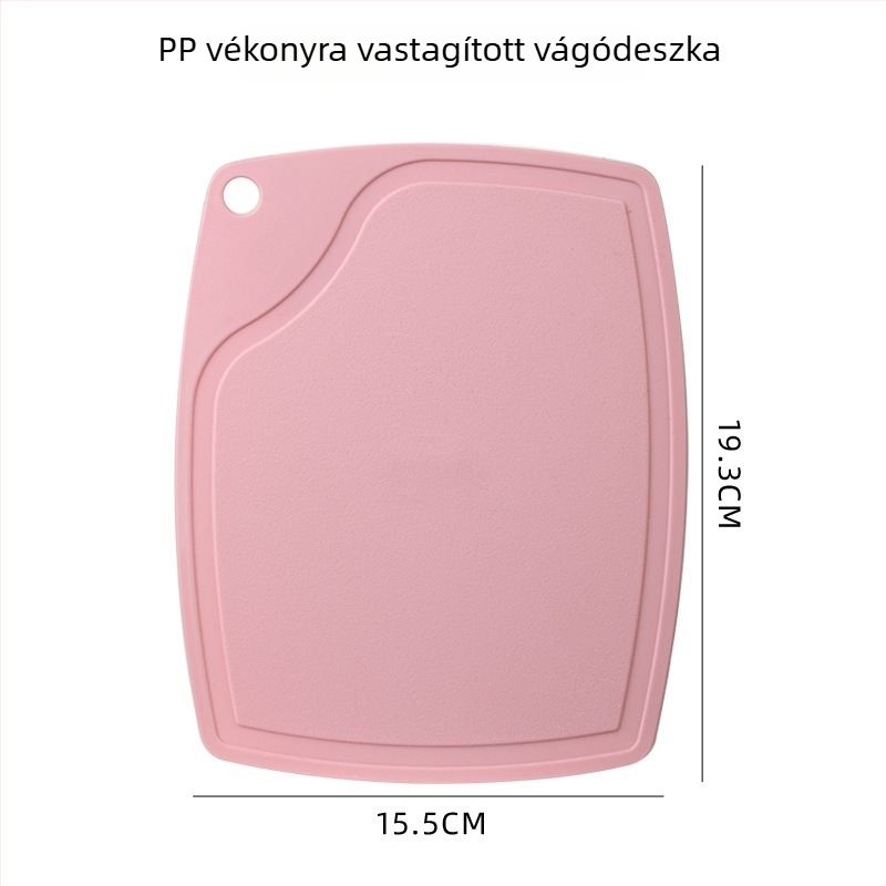 PP műanyag vágódeszka, kétoldalas konyhai vágódeszka gyümölcsökhöz és zöldségekhez, csúszásmentes, gyerekeknek és diákoknak