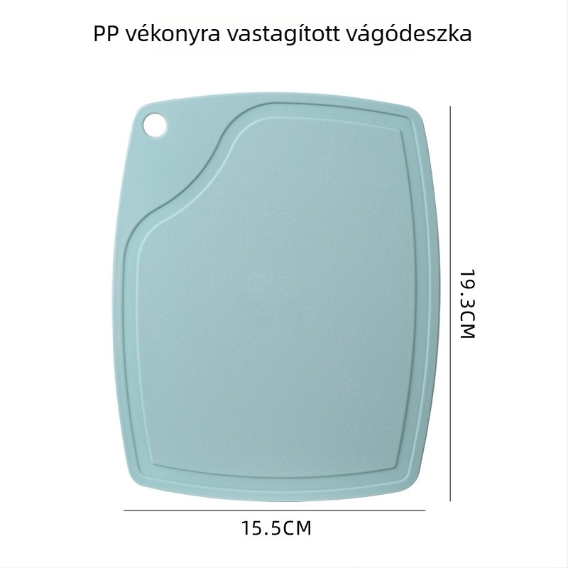 PP műanyag vágódeszka, kétoldalas konyhai vágódeszka gyümölcsökhöz és zöldségekhez, csúszásmentes, gyerekeknek és diákoknak