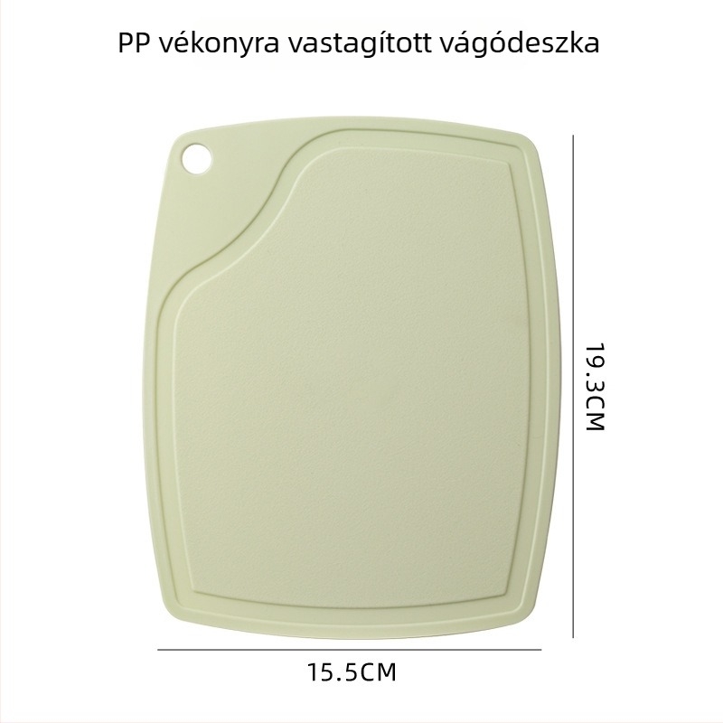 PP műanyag vágódeszka, kétoldalas konyhai vágódeszka gyümölcsökhöz és zöldségekhez, csúszásmentes, gyerekeknek és diákoknak