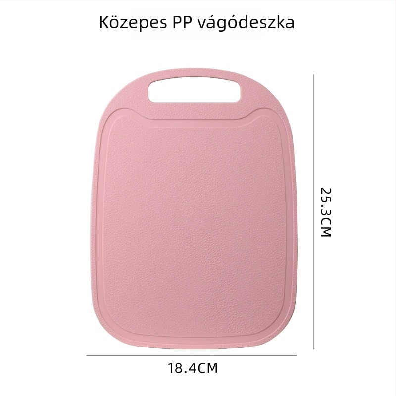 PP műanyag vágódeszka, kétoldalas konyhai vágódeszka gyümölcsökhöz és zöldségekhez, csúszásmentes, gyerekeknek és diákoknak