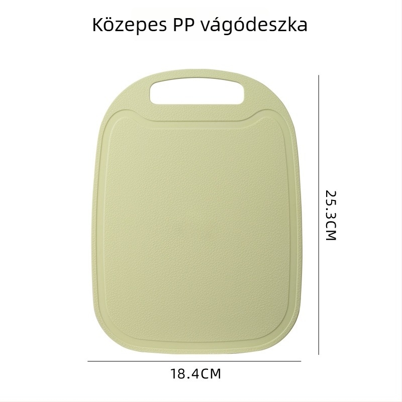 PP műanyag vágódeszka, kétoldalas konyhai vágódeszka gyümölcsökhöz és zöldségekhez, csúszásmentes, gyerekeknek és diákoknak
