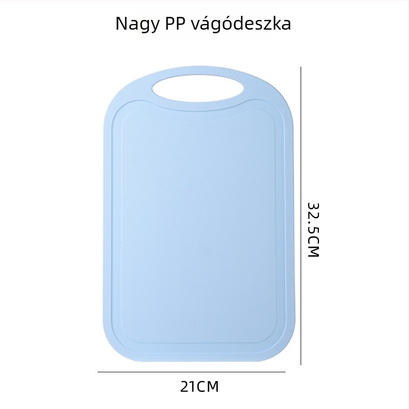 PP műanyag vágódeszka, kétoldalas konyhai vágódeszka gyümölcsökhöz és zöldségekhez, csúszásmentes, gyerekeknek és diákoknak