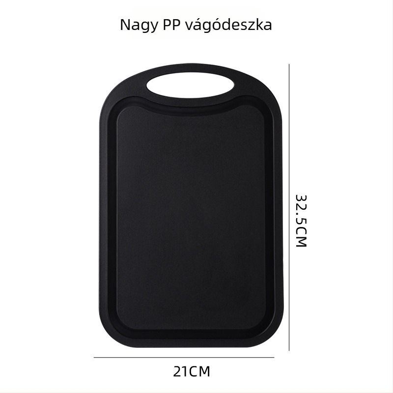 PP műanyag vágódeszka, kétoldalas konyhai vágódeszka gyümölcsökhöz és zöldségekhez, csúszásmentes, gyerekeknek és diákoknak