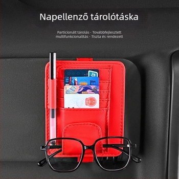Autó napellenzőtároló klip — szemüvegtartó, kártya és dokumentumtartó
