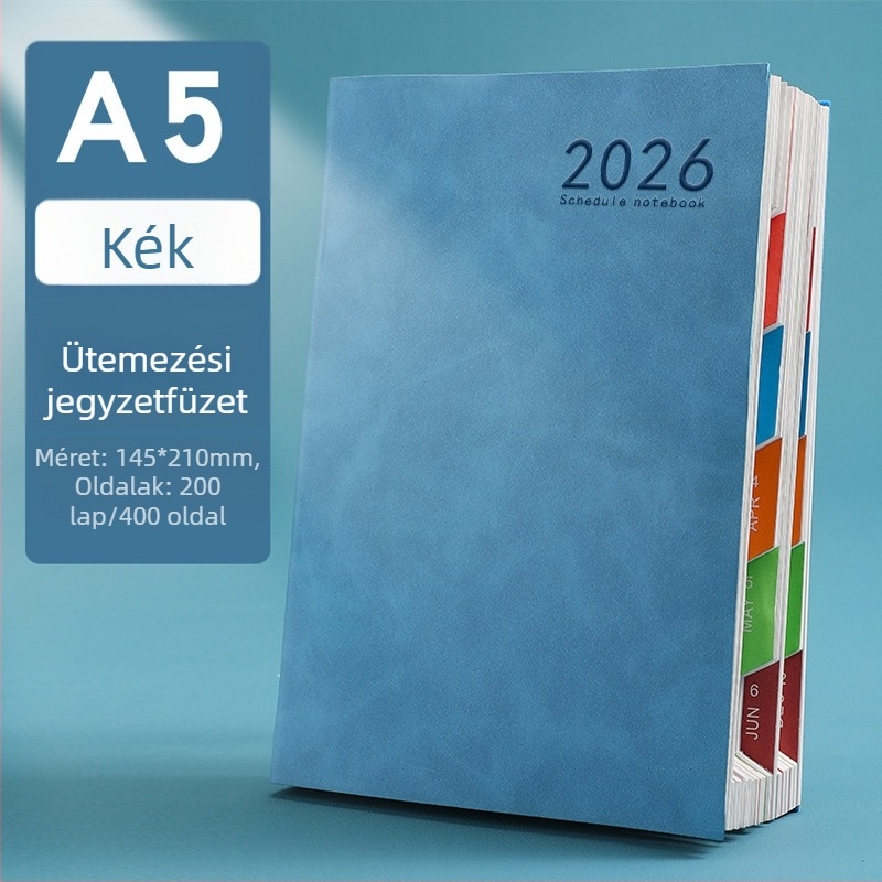 A5-ös tervezőfüzet személyre szabott logóval, 2026-os kiadás