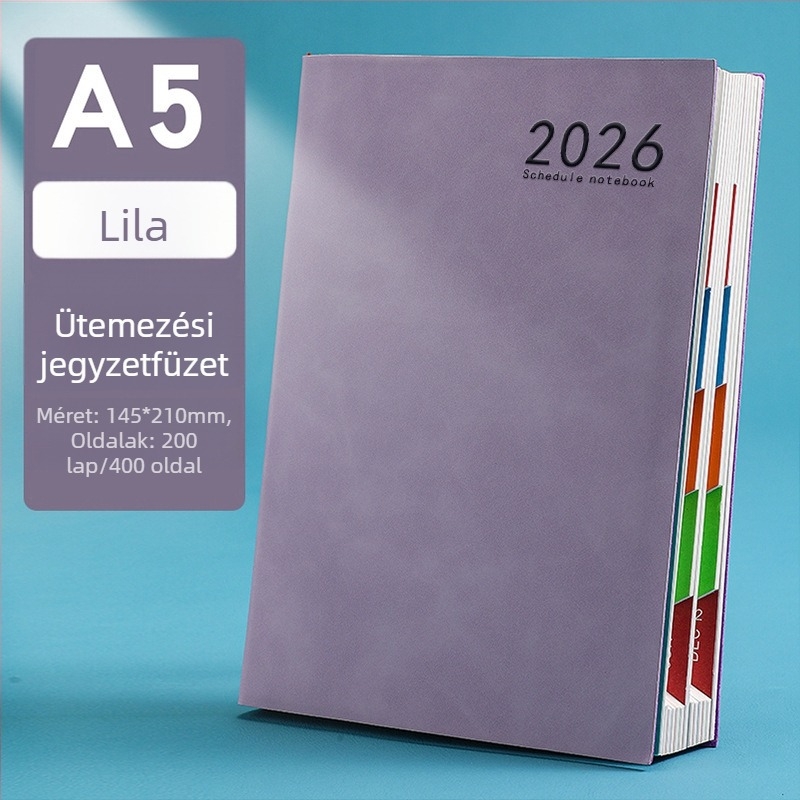 A5-ös tervezőfüzet személyre szabott logóval, 2026-os kiadás