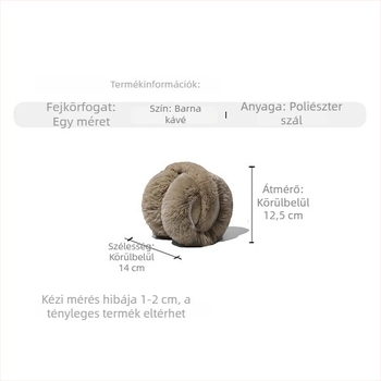 Téli plüss fülmelegítő, uniszex, felnőtt méret, melegen tartó, műszőrmés hatású