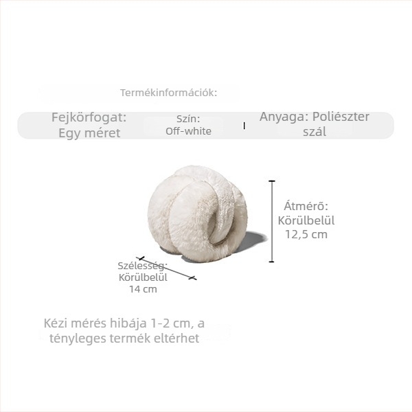 Téli plüss fülmelegítő, uniszex, felnőtt méret, melegen tartó, műszőrmés hatású