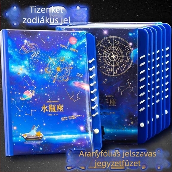 Zodiákus jelszókönyv – diáknapló, kreatív irodai ajándék, vastag, színes oldalak