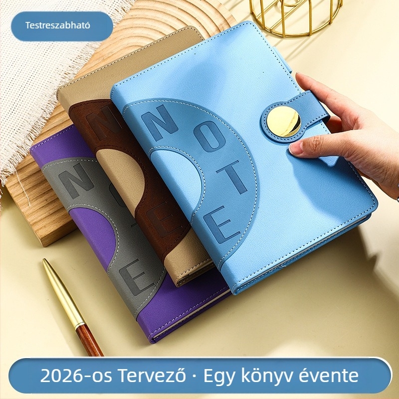 Habiter 2026 A5-ös jegyzetfüzet: Heti tervezőfüzet, Napi tanulási terv, Logó nyomtatása elérhető, Hatékonysági kézikönyv
