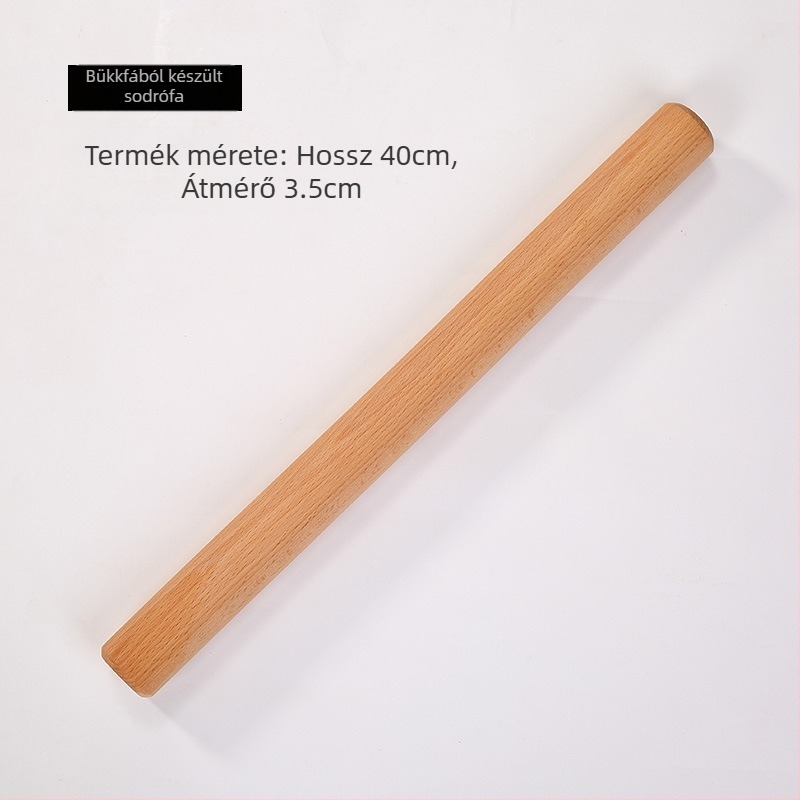 Fából készült nyújtófa tésztához, gombócokhoz és nudlihoz