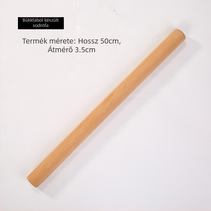 Fából készült nyújtófa tésztához, gombócokhoz és nudlihoz