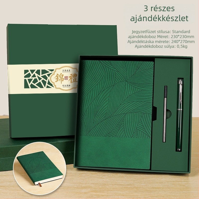 Döntött virágmintás notesz, logóval testre szabható, műbőr borítású, A5-ös tervező, vastított napló, irodai ajándékcsomag, szuvenír