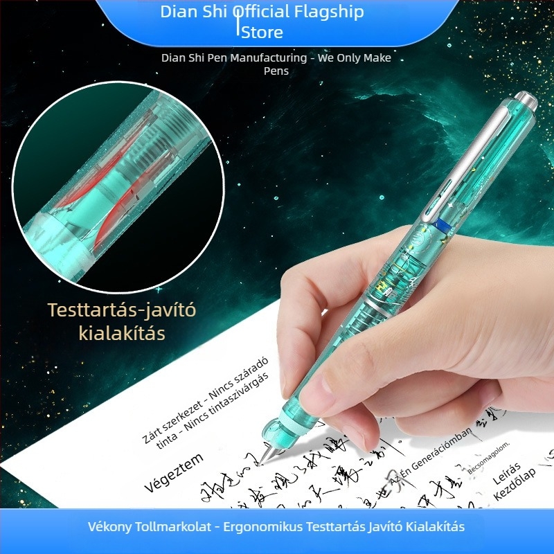 Touchstone toló toll Space-Time Capsule, nem hőhatású törölhető tinta, cserélhető tintapatron, EF hegye