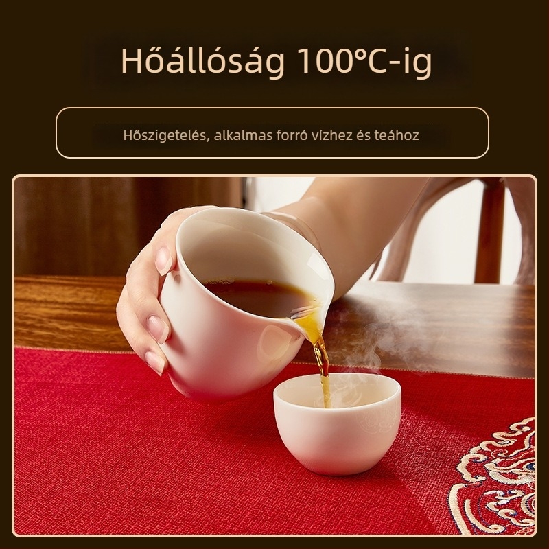 Kínai stílusú, kétoldalas vízálló hímzett asztali futó, Zen ihletésű vintage szövet
