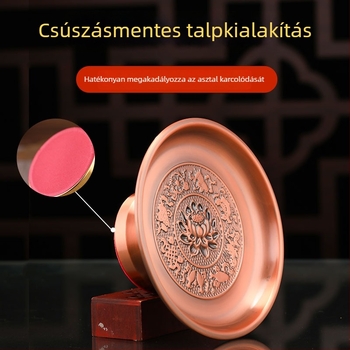 Ötvözetből készült gyümölcstál háztartási használatra, felajánlótál Buddha előtt és a Gazdagság Istene előtt, buddhista templom felajánlótál
