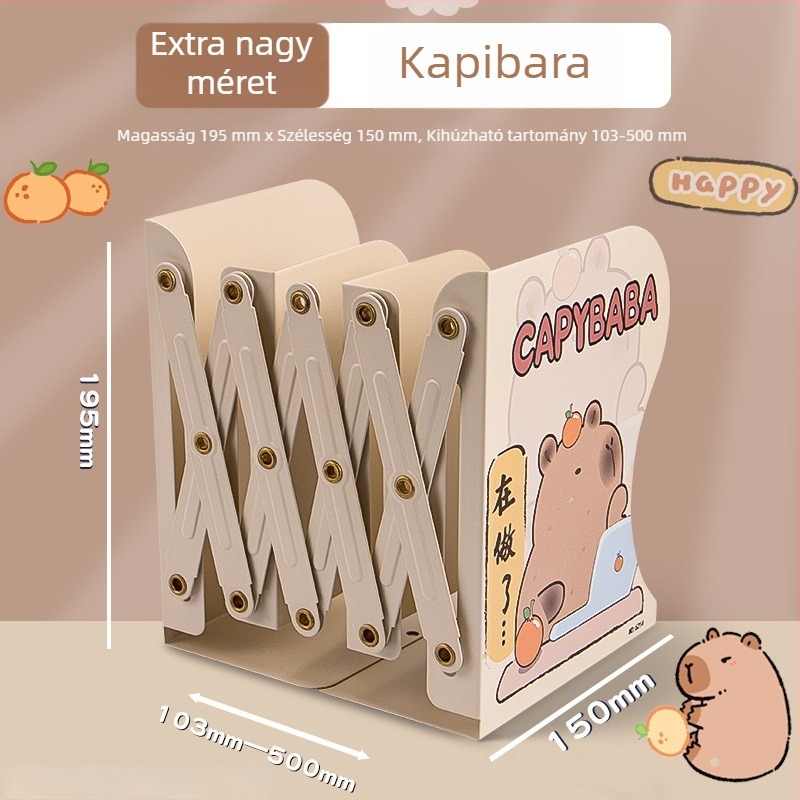 Kapibala Állítható asztali könyvállvány diákok számára, nagy összecsukható fémtartó