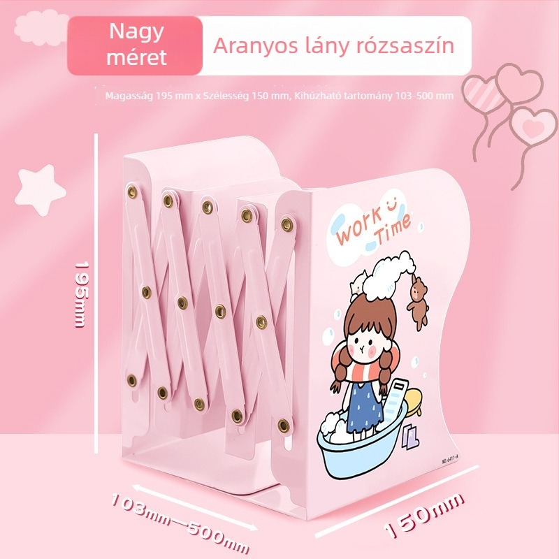 Kapibala Állítható asztali könyvállvány diákok számára, nagy összecsukható fémtartó