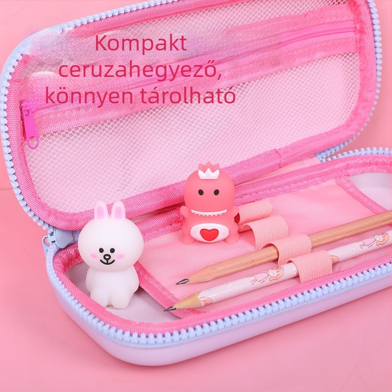 Aranyos állat alakú ceruzahegyező, kézi működtetésű, PVC és fém