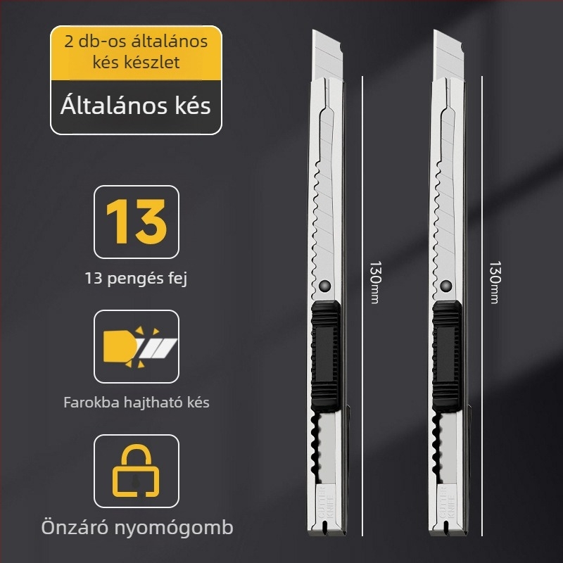 Művészeti kés ezüst pengével, kis méret, éles diák kés rajzhoz és művészethez, kézzel készített dobozvágó