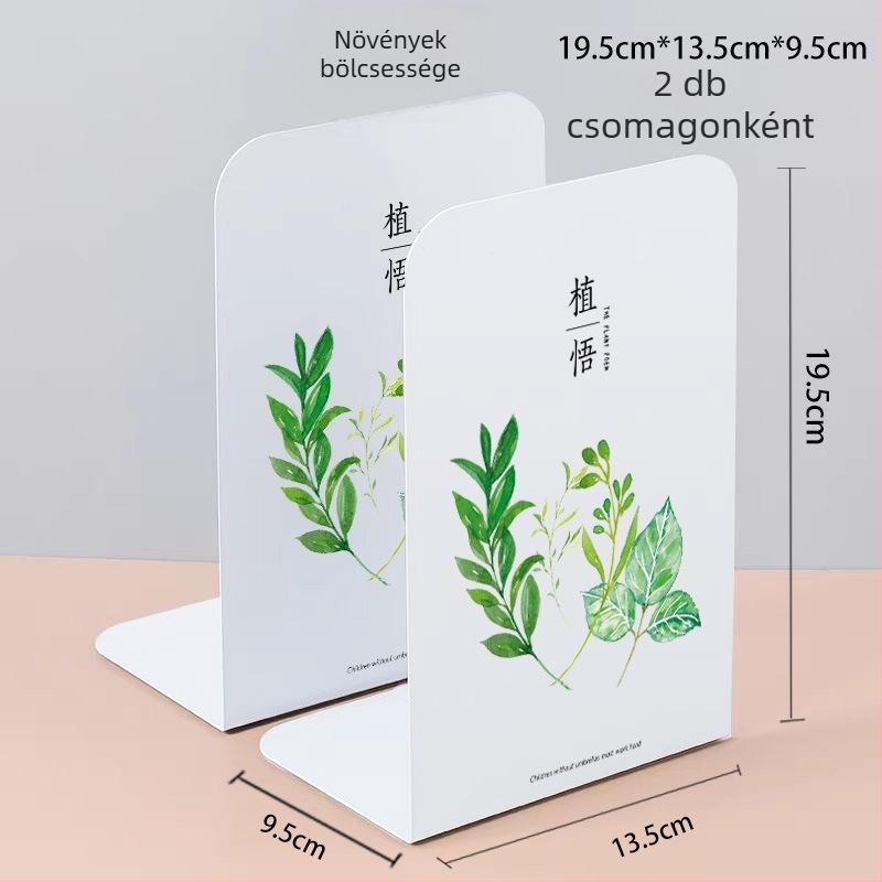 Fém könyvállvány diákoknak – acélból készült asztali könyvállvány kreatív karikatúra dizájnnal a könyvek rendezéséért