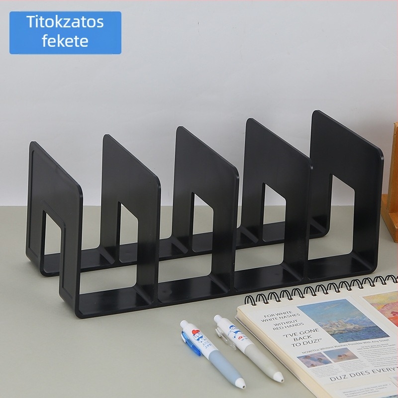 Morandi akril asztali könyv- és irattartó, többszintű átlátszó tartó, élelmiszer-minőségű anyag, 4 rekesz