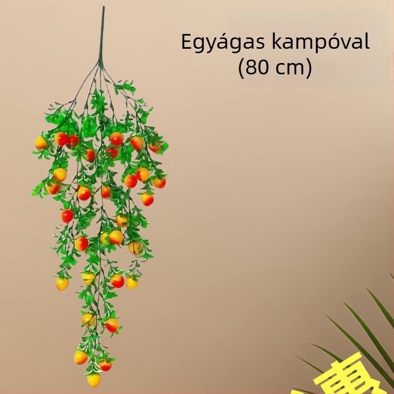 Kék falra szerelhető rotáng gyümölcsös dekor a nappaliba