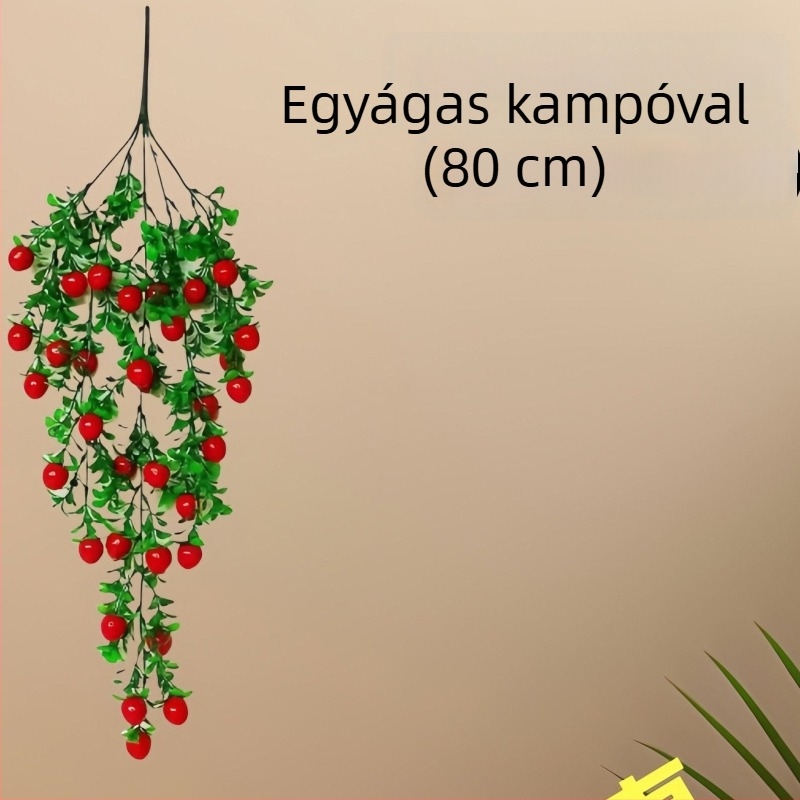 Kék falra szerelhető rotáng gyümölcsös dekor a nappaliba