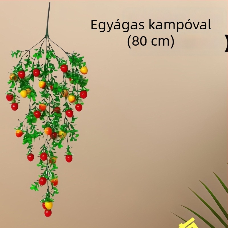 Kék falra szerelhető rotáng gyümölcsös dekor a nappaliba