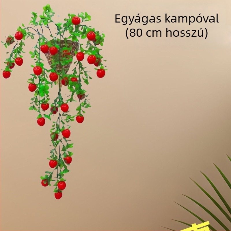 Kék falra szerelhető rotáng gyümölcsös dekor a nappaliba