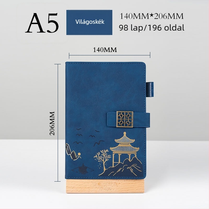 A5-ös üzleti notesz ajándékdobozzal és testreszabható logóval – iroda és meeting jegyzetek