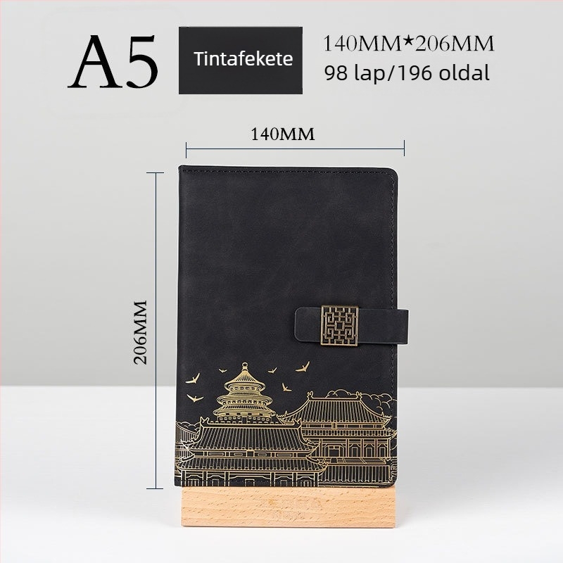 A5-ös üzleti notesz ajándékdobozzal és testreszabható logóval – iroda és meeting jegyzetek
