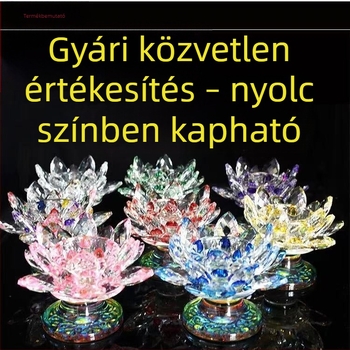 Kristálylótusz gyertyatartó a nappaliba, kínai kézművesség, otthoni dekoráció - ajándék buddhista szertartásokhoz