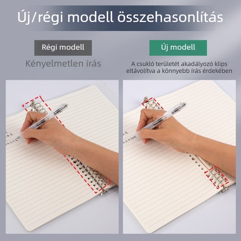 Oldható kötésű jegyzetfüzet, PP fedél, B5-ös vízszintes vonalas, A5 méret, több méretben