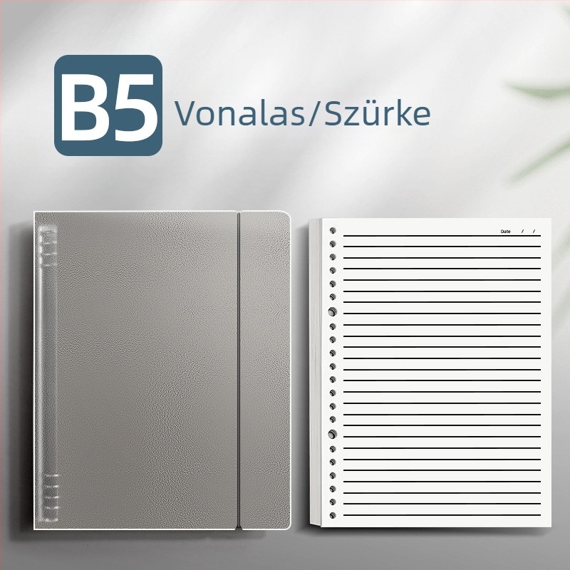Oldható kötésű jegyzetfüzet, PP fedél, B5-ös vízszintes vonalas, A5 méret, több méretben