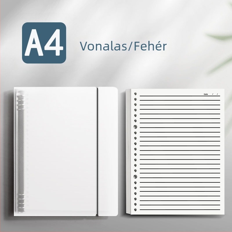 Oldható kötésű jegyzetfüzet, PP fedél, B5-ös vízszintes vonalas, A5 méret, több méretben