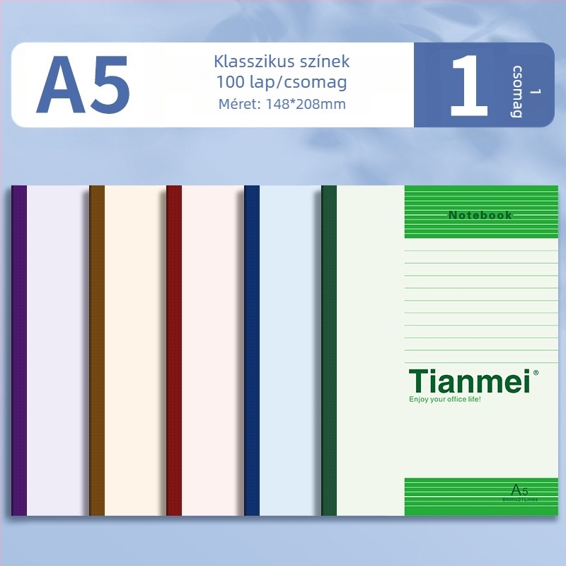 A4 jegyzetfüzet, B5 házi feladat füzet, A5 munkafüzet – puha kötésű, iskolai kellékek diákok számára
