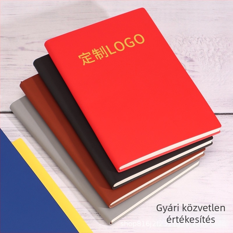 Személyre szabott A5-ös notesz logóval – értekezlet-jegyzetek, B5 napló, vastagított üzleti irodai notesz
