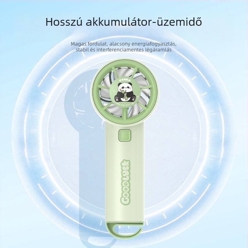 USB mini csendes ventilátor – kézben és az asztalon egyaránt használható, nyakba akasztható hordozható ventilátor beltéri és kültéri használatra
