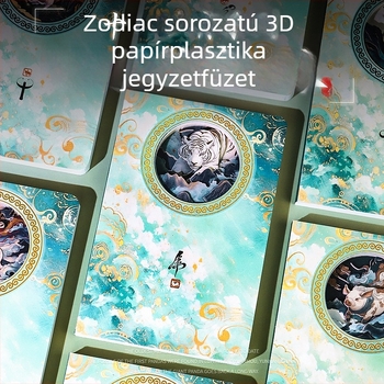Utazási bélyegző könyv látványosságokhoz és ellenőrzéshez, személyre szabható kreatív ajándék, 12 állatövi jel, 3D papírvágott jegyzetfüzet