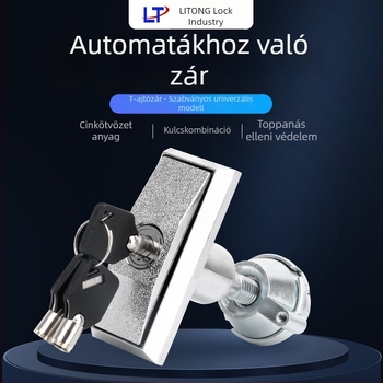 T típusú tokzár automata- és szekrényekhez – lopás elleni, tokzár, cink ötvözet