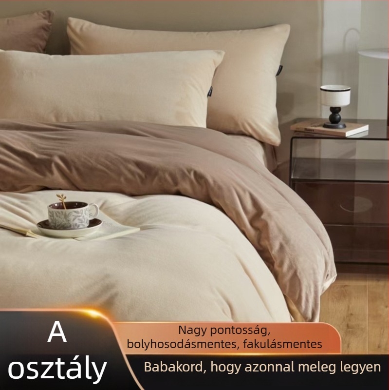 Grain prémium babavelúr ágyneműkészlet, négy részes, téli, egyszínű